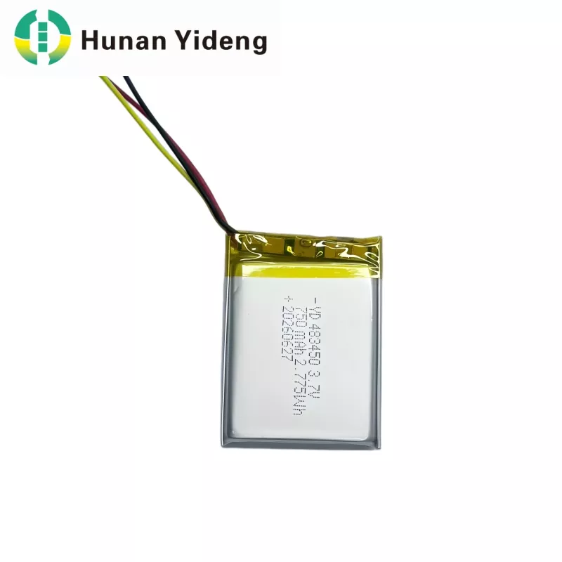 bateria recarregável pequena de Lipo do polímero do lítio do de alta capacidade de 3.7V 750mAh 483447