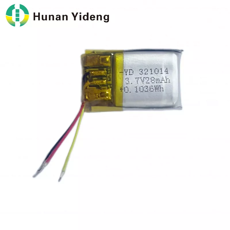 321014 bateria prismática pequena recarregável de 28mah 3.7V