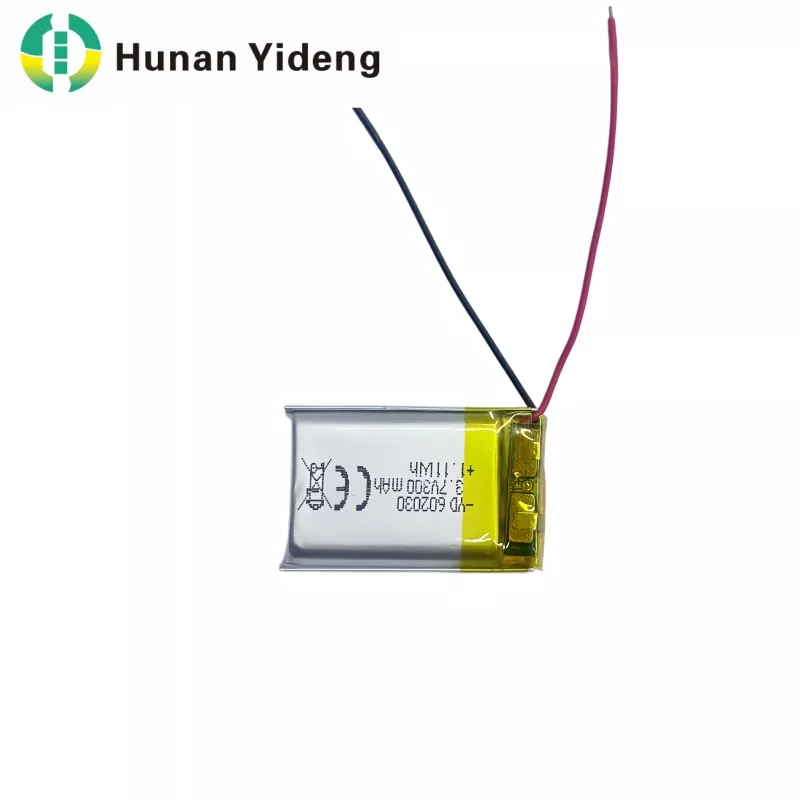 Bateria de polímero de lítio 602030 3,7 V 300mAh para alto-falante inteligente
