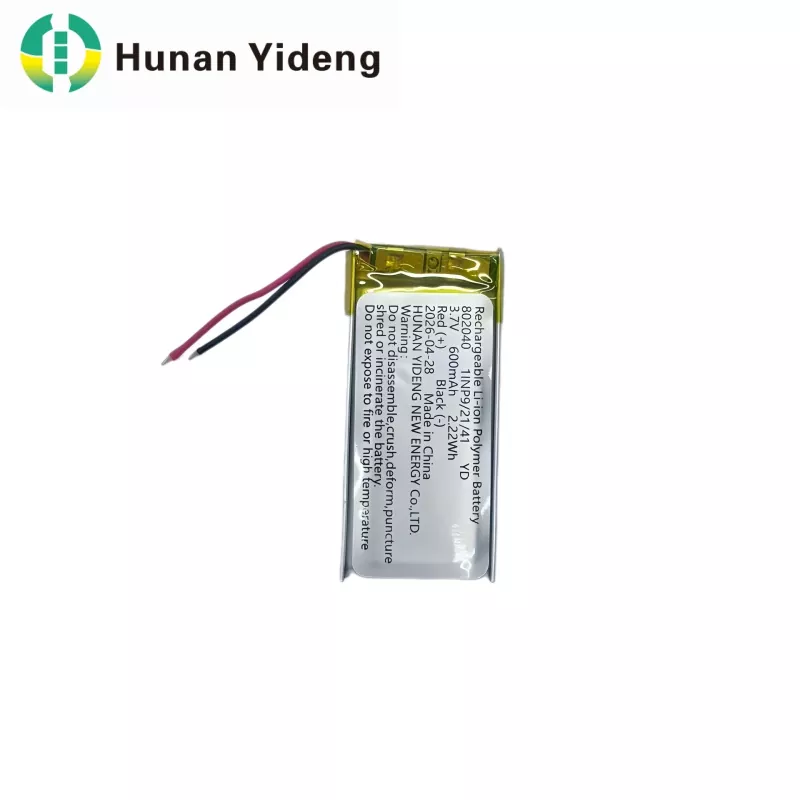 Bateria recarregável 802040 600mAh para gravador de voz e brinquedos elétricos
